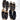 La Cadena ラカデナ JAPONESA SOLID VELOUR x LEOPARD TRIM BLACK ベロアワンストラップ 55621/002