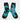 KIVISDOU キビスドウ 靴下 デカルコマニー クルーソックス black×lightblue 2Pk40643