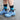 KIVISDOU キビスドウ 靴下 デカルコマニー クルーソックス black×lightblue 2Pk40643