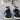 KIVISDOU キビスドウ 靴下 デカルコマニー クルーソックス black×lightblue 2Pk40643