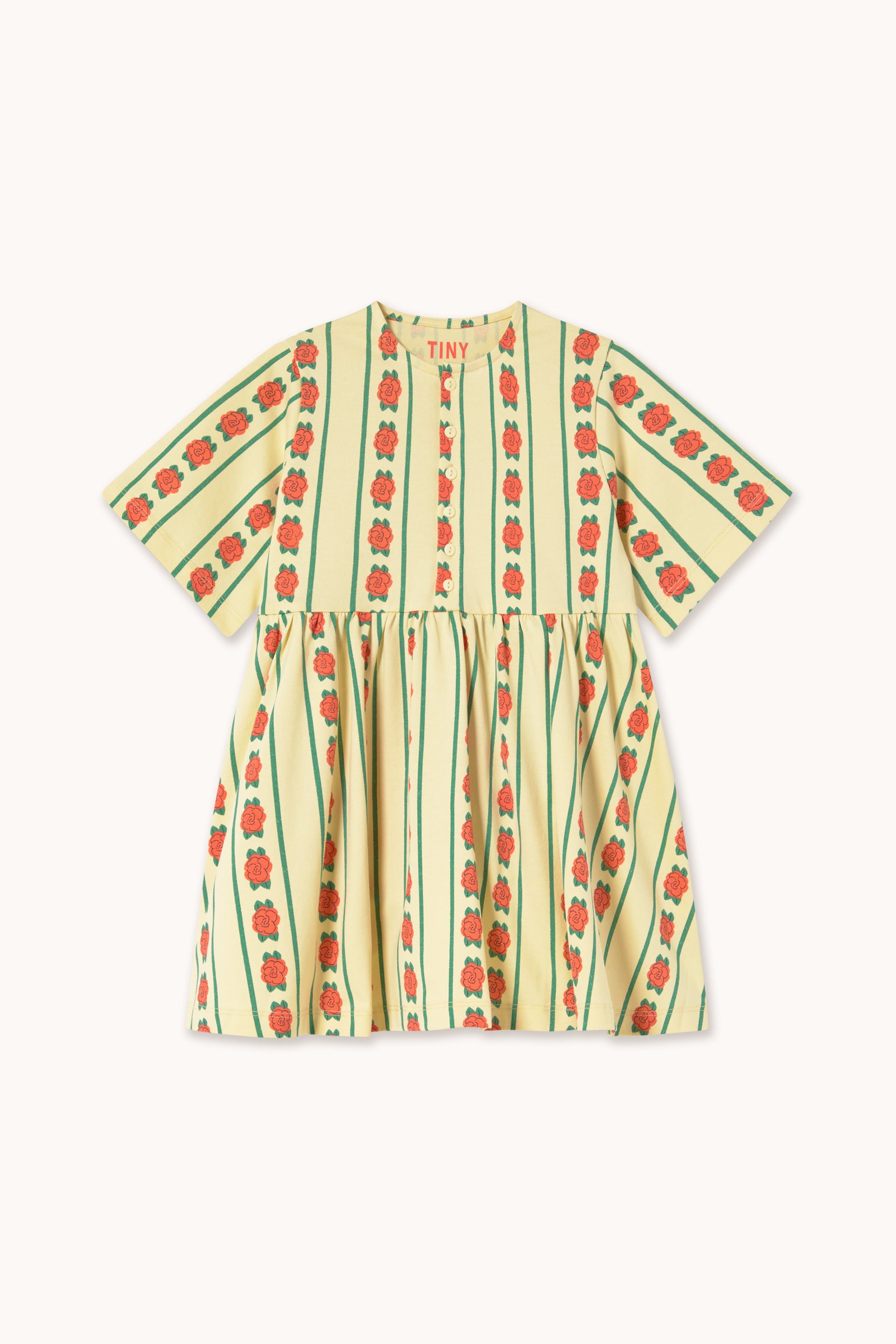 ☆DROP1☆2026SS☆tinycottons タイニーコットンズ Rose Pattern Dress