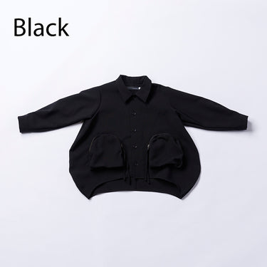★入荷済み★2026SS★nunuforme ヌヌフォルム サークルジップシャツ Black 01-nf25-522-009