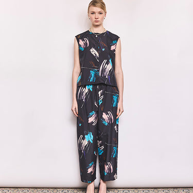 ★入荷済み★2026SS★STELLA CIFFON ステラシフォン Life new color print pants ST2-26204A