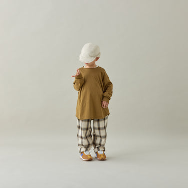 ★入荷済み★2026AW★MOUN TEN. マウンテン ombre check loose pants (organic cotton) sand MP99-1922