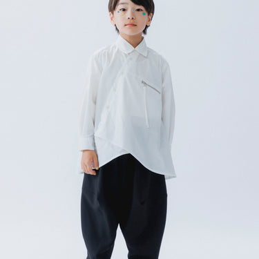 ★入荷済み★2026SS★nunuforme ヌヌフォルム アシンメトリージップシャツ OffWhite 06-nf25-526-035