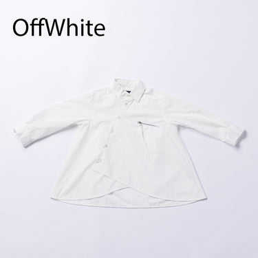 ★入荷済み★2026SS★nunuforme ヌヌフォルム アシンメトリージップシャツ OffWhite 06-nf25-526-035