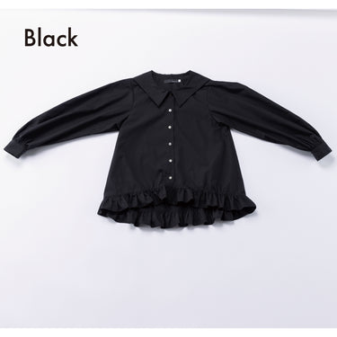 ★入荷済み★2026AW★nunuforme ヌヌフォルム ビッグカラーブラウス Black Adult 08-nf26-552-031