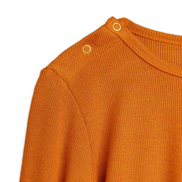 ★Chapter1★2025AW★mini rodini ミニロディーニ Modal rib ls tee Brown