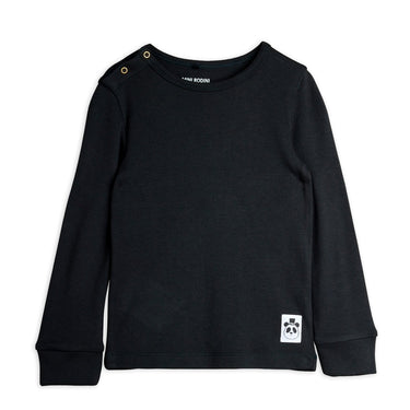 ★Chapter1★2025AW★mini rodini ミニロディーニ Modal rib ls tee Black