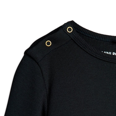 ★Chapter1★2025AW★mini rodini ミニロディーニ Modal rib ls tee Black
