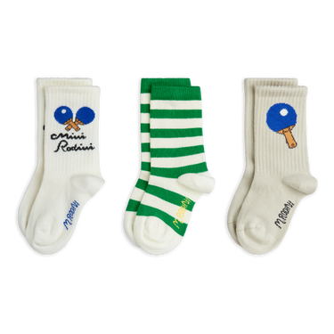 ★PRE 2026AW collection★mini rodini ミニロディーニ Table tennis 3-pack socks Multi
