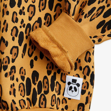 ★BASIC★mini rodini ミニロディーニ Basic leopard sweatshirt Beige