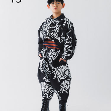 ★入荷済み★2026AW★nunuforme ヌヌフォルム OKIフラワー 八分丈 ポインテッドパンツ Black×White 13-nf26-621-265