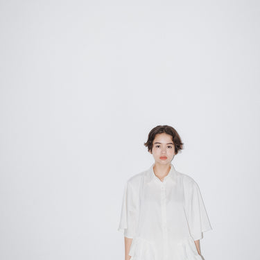 ★入荷済み★2026SS★nunuforme ヌヌフォルム ボリュームフリルシャツ OffWhite Adult 14-nf25-549-253