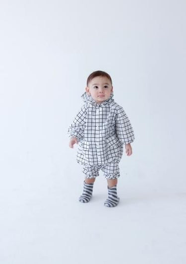 ★40％OFF★chocolatesoup★GEOMETRY RAINSUIT CS-10038 GRID レインスーツ グリッド