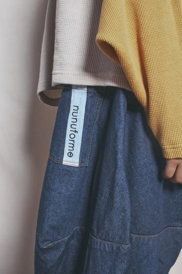 ★BASIC★ns-621-017 nunuforme ヌヌフォルム デニム ポインテッド パンツ one-Wash