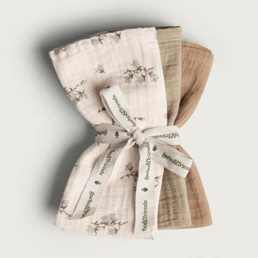 garbo&friends ガルボアンドフレンズ BLUEBELL MUSLIN Burp Cloths 3色セット GF214P3821GL GF213022-1600-341GL
