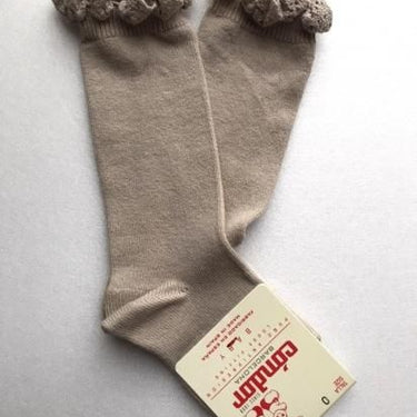 Condor コンドル KNEE SOCKS LACE EDGING CUFF レースエッジングカフ ニーソックス 334 Piedra ピンクベージュ 2409/2