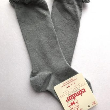 Condor KNEE SOCKS LACE EDGING CUFF レースエッジングカフ ニーソックス 756 VerdeSeco セージグリーン 2409/2