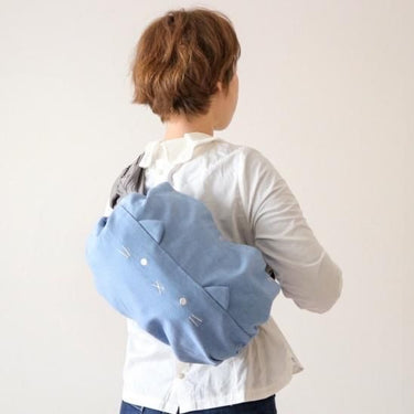 ★40%OFF★tsumikipoche ツミキポッシュ つみきどうぶつの抱っこ紐収納カバー ヒップシートサイズ うすデニム ねこ T-8