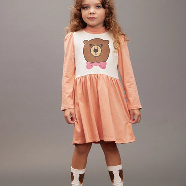 ★Chapter2★2025AW★mini rodini ミニロディーニ Bear sp ls dress Pink
