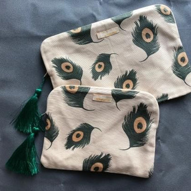 ★40%OFF★arkakama アルカカマ This is a BIG PORCH Peacock  CREAM×D.BLUE AR00011