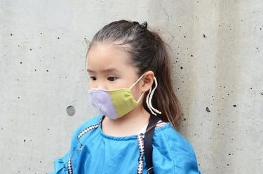 ★90%OFF★misore kids mask 接触冷感キッズマスク 《PRIME COOL》2枚セット パープル&イエロー