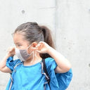 ★90%OFF★misore kids mask 接触冷感キッズマスク 《PRIME COOL》2枚セット パープル&イエロー