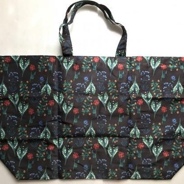 ★30%OFF★NathalieLete ナタリーレテ PocketableBag Eco Bag Flower BK ポケッタブルバッグ フラワー ブラック NL296