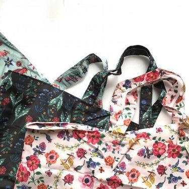 ★30%OFF★NathalieLete ナタリーレテ PocketableBag Eco Bag Flower BK ポケッタブルバッグ フラワー ブラック NL296