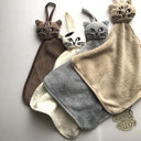 松尾ミユキ タオルハンカチ Cat Face Hand towel Gray MM662