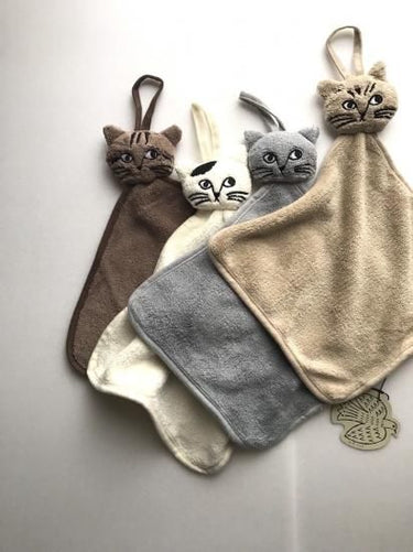 松尾ミユキ タオルハンカチ Cat Face Hand towel Gray MM662