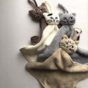 松尾ミユキ タオルハンカチ Cat Face Hand towel Gray MM662