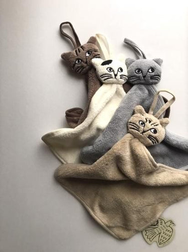 松尾ミユキ タオルハンカチ Cat Face Hand towel Gray MM662