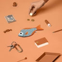 Donfisher ドンフィッシャー Sweeperfish Keychain Aqua イシモチ 防水加工 魚キーリング