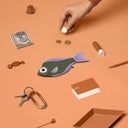 Donfisher ドンフィッシャー Sweeperfish Keychain Green イシモチ 防水加工 魚キーリング