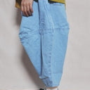 ★BASIC★ns-621-017 nunuforme ヌヌフォルム デニム ポインテッド パンツ BLEACH