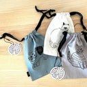松尾ミユキ Reversible drawstring bag Reveur&Yarn  Sサイズ MM706