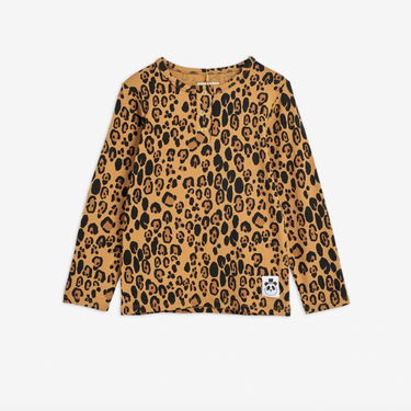 ★BASIC★mini rodini ミニロディーニ Basic leopard grandpa TENCEL™ Beige