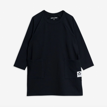★BASIC★mini rodini ミニロディーニ Basic ls dress TENCEL™ Black