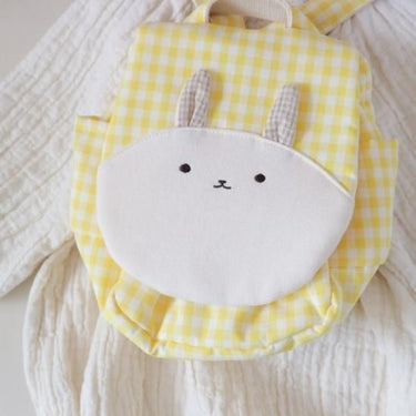 ★30%OFF★tsumikipoche ツミキポッシュ はるなつギンガムのベビーリュック たんぽぽイエロー うさぎ