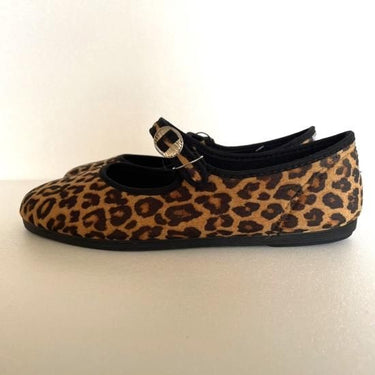 La Cadena ラカデナ JAPONESA LEOPARD VELOUR x SOLID TRIM TOSTADO ベロアワンストラップ YELLOW LEO×BLK 55611/034