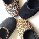 La Cadena ラカデナ JAPONESA LEOPARD VELOUR x SOLID TRIM TOSTADO ベロアワンストラップ BEIGE LEO×BEG レオパード 55611/021