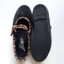 La Cadena ラカデナ JAPONESA SOLID VELOUR x  LEOPARD TRIM BLACK ベロアワンストラップ 55621/002
