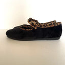 La Cadena ラカデナ JAPONESA SOLID VELOUR x  LEOPARD TRIM BLACK ベロアワンストラップ 55621/002