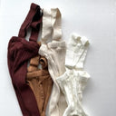 Condor コンドル RIB TIGHTS WITH ELASTIC SUSPENDERS サスペンダーリブタイツ 304 LINEN Ref: 2416/1