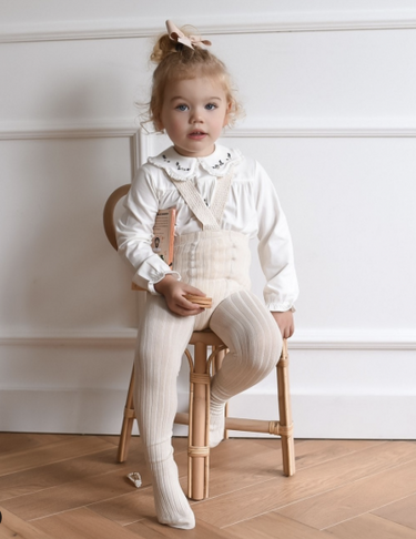 Condor コンドル RIB TIGHTS WITH ELASTIC SUSPENDERS サスペンダーリブタイツ 304 LINEN Ref: 2416/1