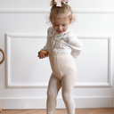 Condor コンドル RIB TIGHTS WITH ELASTIC SUSPENDERS サスペンダーリブタイツ 304 LINEN Ref: 2416/1