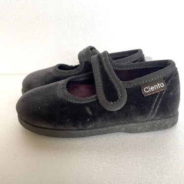 CIENTA シエンタ ベルクロワンストラップシューズ grey/velour グレーベロア 500075 24