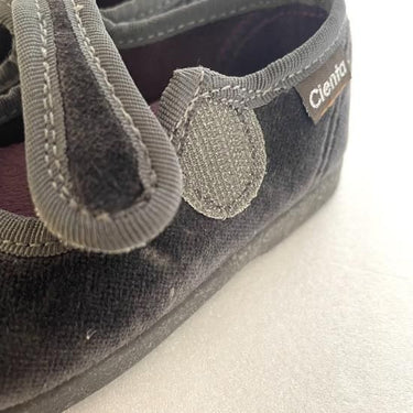 CIENTA シエンタ ベルクロワンストラップシューズ grey/velour グレーベロア 500075 24